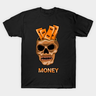 Skull and money lover art T-Shirt